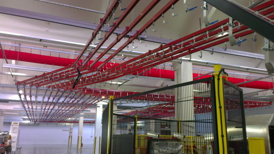 5 Ton Overhead Transportketting Industrieel Hangend Trolley Systeem Aangepast