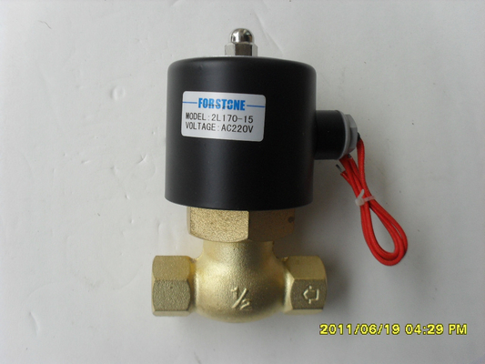 AC 220V 3/4 inch messing elektrisch magneetventiel voor warm water NC