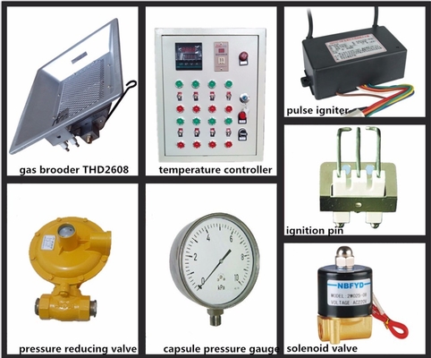 Katalytische keramische infraroodverwarmer 3000 - 5000pa broedmachineverwarmer voor kuikens