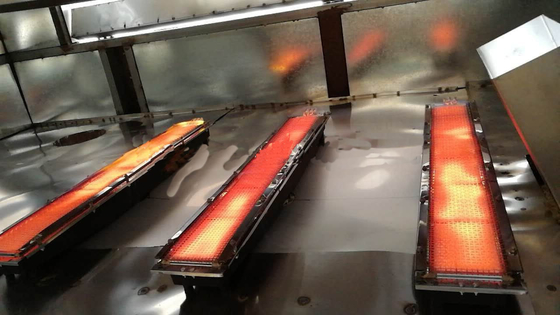Verwarmingspaneel Poedercoating Oven Gasbrander LPG NG Propaan Oven Booth Tunnel