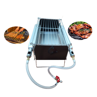 2PCS de BARBECUEgrill van het brander Infrarode Gas het Kamperen Rookloze Draagbare Vouwbaar