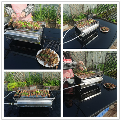 2PCS de BARBECUEgrill van het brander Infrarode Gas het Kamperen Rookloze Draagbare Vouwbaar