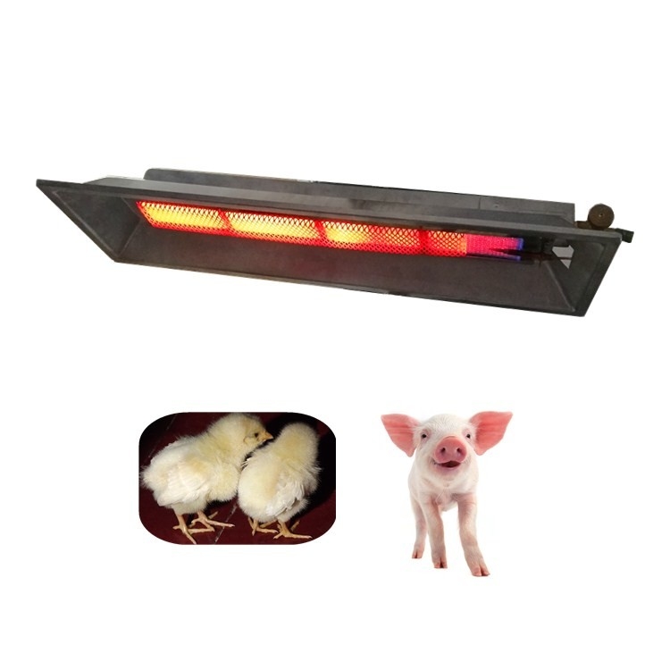 Verwarmingslamp voor pluimvee met vloeibaar gas 2,8 kg voor effectieve warmteverdeling 675*235*95 mm
